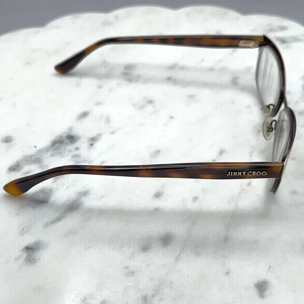 Jimmy Choo 147 PWZ Brown (Shimmer) & Gold Eyeglasses Frames Only Italy 52-15-145